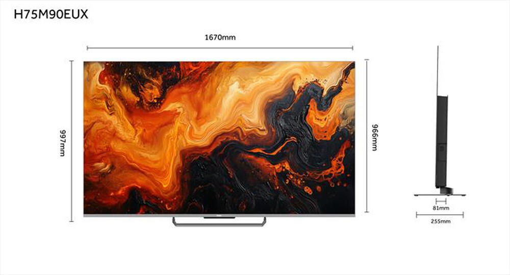 Immagine del prodotto HAIER - Smart TV MINI LED UHD 4K 75" H75M90EUX 144Hz-Nero