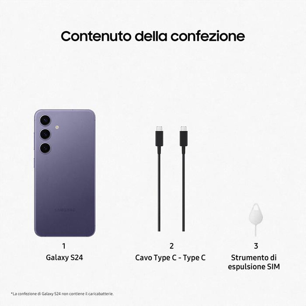 Immagine del prodotto SAMSUNG - GALAXY S24 128GB-Cobalt Violet