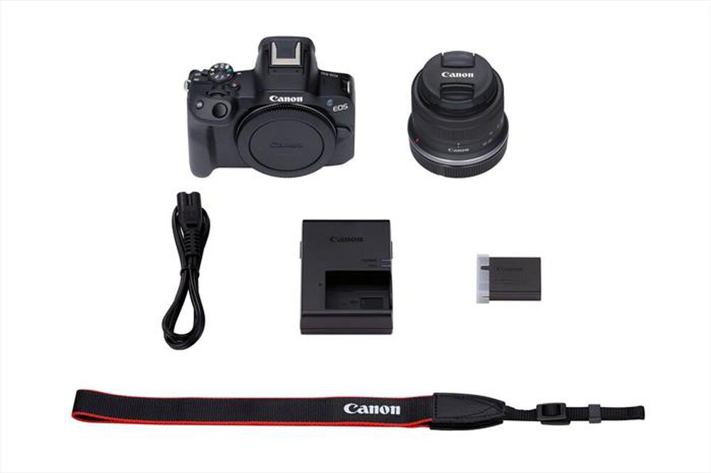 "CANON - Fotocamera EOS R50 BK + RF-S 18-45MM IS STM-Black"
