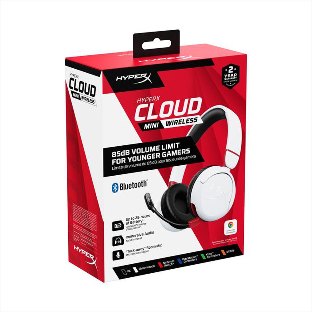 Immagine del prodotto HYPERX - CLOUD MINI WIRELESS GAMING HEADSET-Bianco