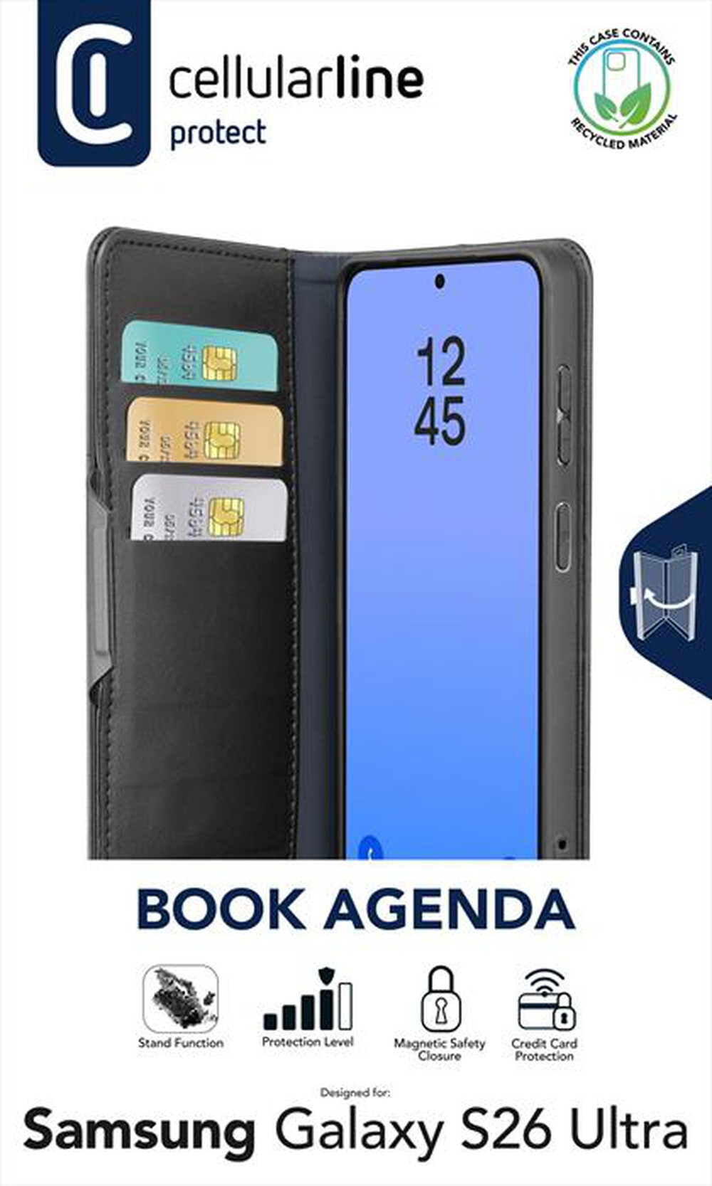 Immagine del prodotto CELLULARLINE - Custodia a libro BOOK AGENDA per GALAXY S26 ULTRA-Nero