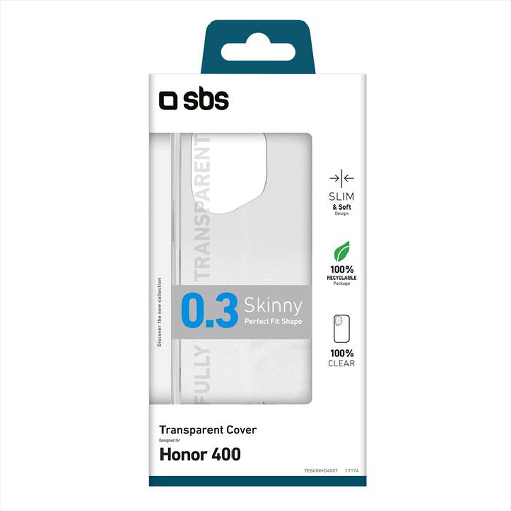 Immagine del prodotto SBS - Cover Skinny Honor 400 TESKINHO400T-Trasparente