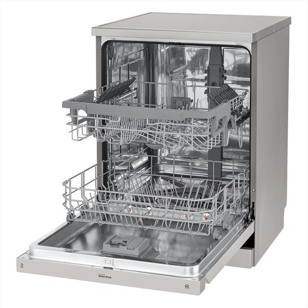 "LG - Lavastoviglie DF222FPS Classe E 14 coperti-Platinum Silver"