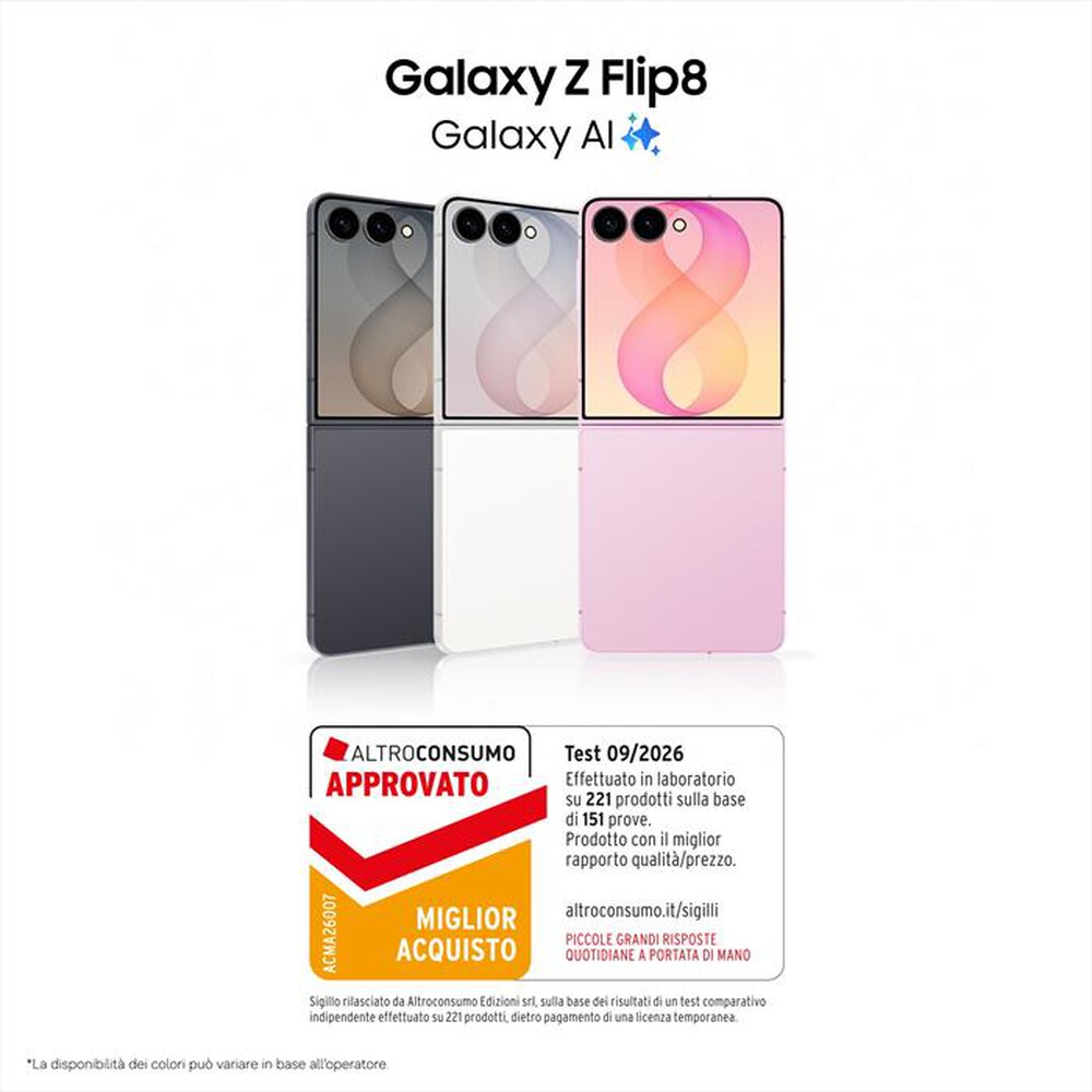 Immagine del prodotto SAMSUNG - Galaxy Z Flip8 12+256GB-Pink