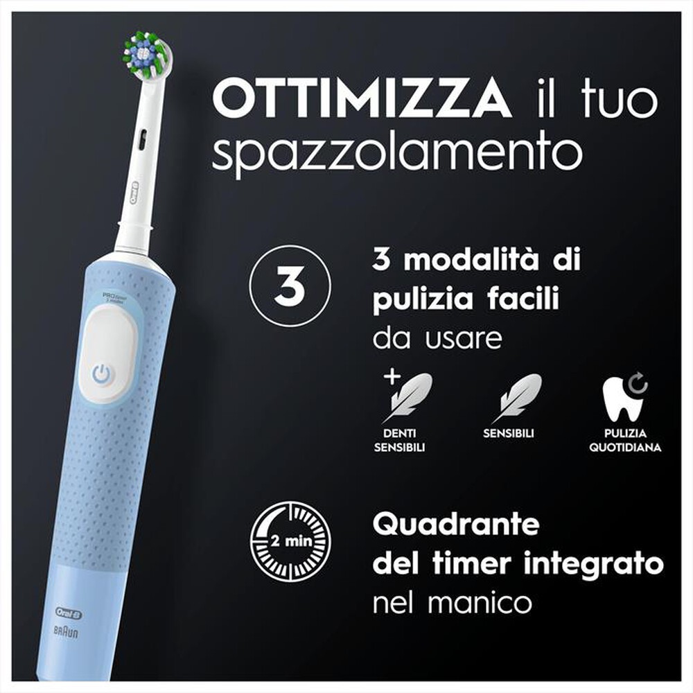 "ORAL-B - Spazzolino elettrico PW VITALITY PRO DUO HBOX-Blu, Nero"