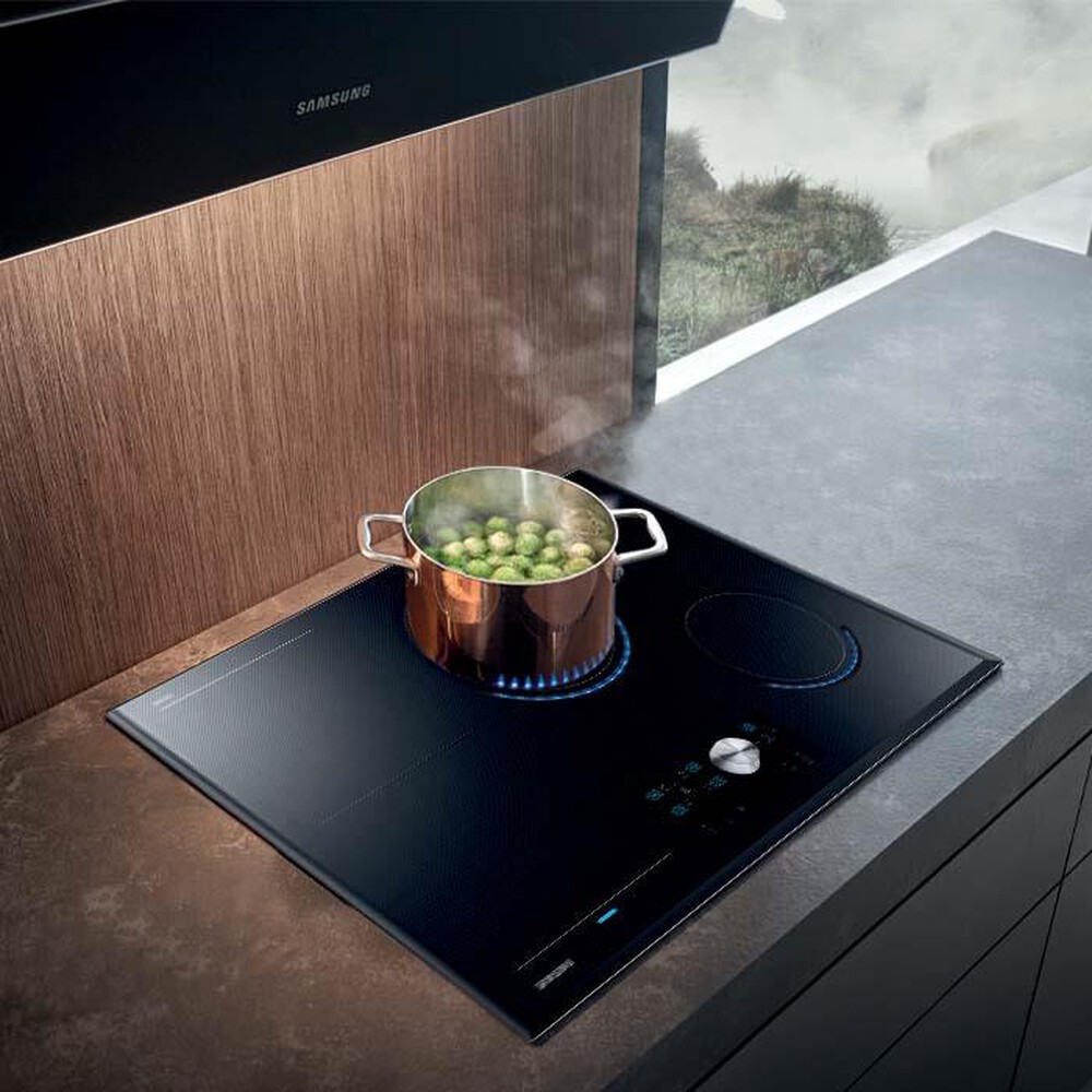 "SAMSUNG - Piano cottura induzione NZ84T9770EK/ET 80 cm-Vetro Ceramica Nero"