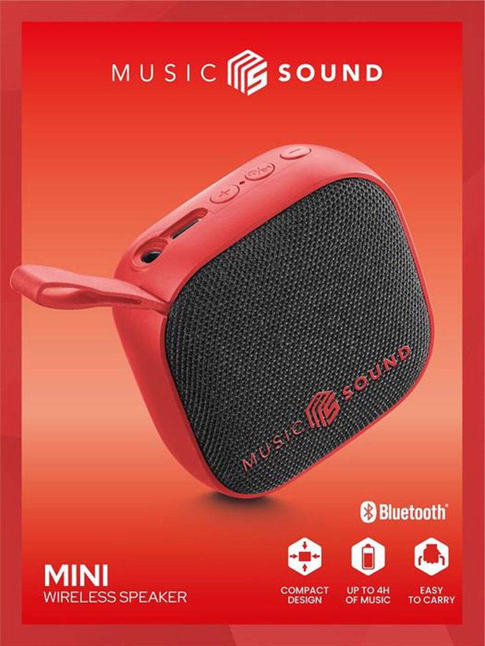 Immagine del prodotto MUSIC SOUND - WIRELESS SPEAKER MINI-Rosso