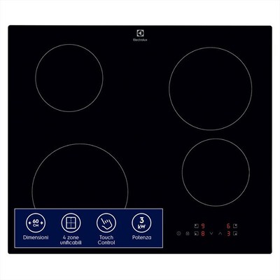 ELECTROLUX - Piano cottura alogeno EIB60424CK 59 cm-Nero