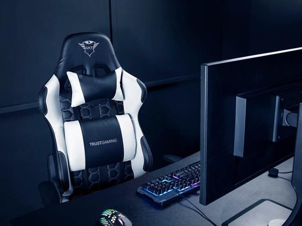 "TRUST - Sedia gaming GXT708W RESTO-Black/White"