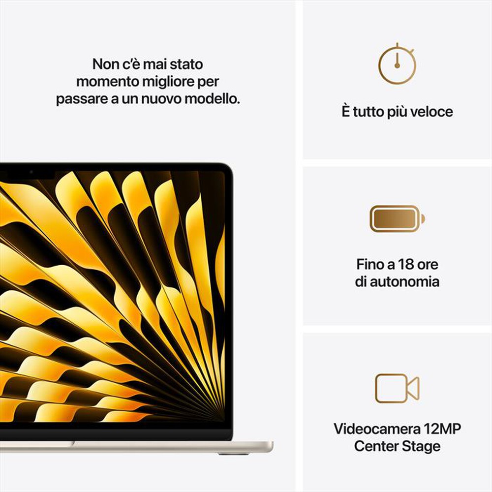 Immagine del prodotto APPLE - MacBook Air 13'' M4 10 CPU 8 GPU 16GB 256GB SSD-Galassia