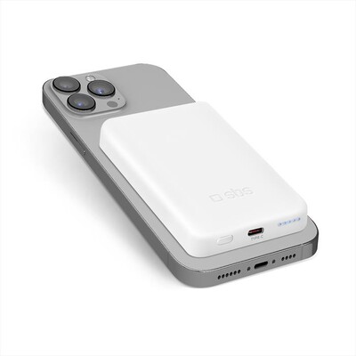 SBS - Power bank magnetico TEBB5000MAG1CW-Bianco