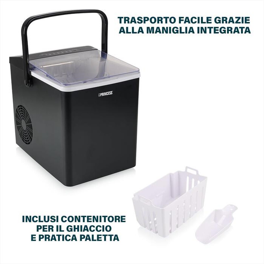 Immagine del prodotto PRINCESS - 283098 - FABBRICATORE DI GHIACCIO-Nero / Plastica