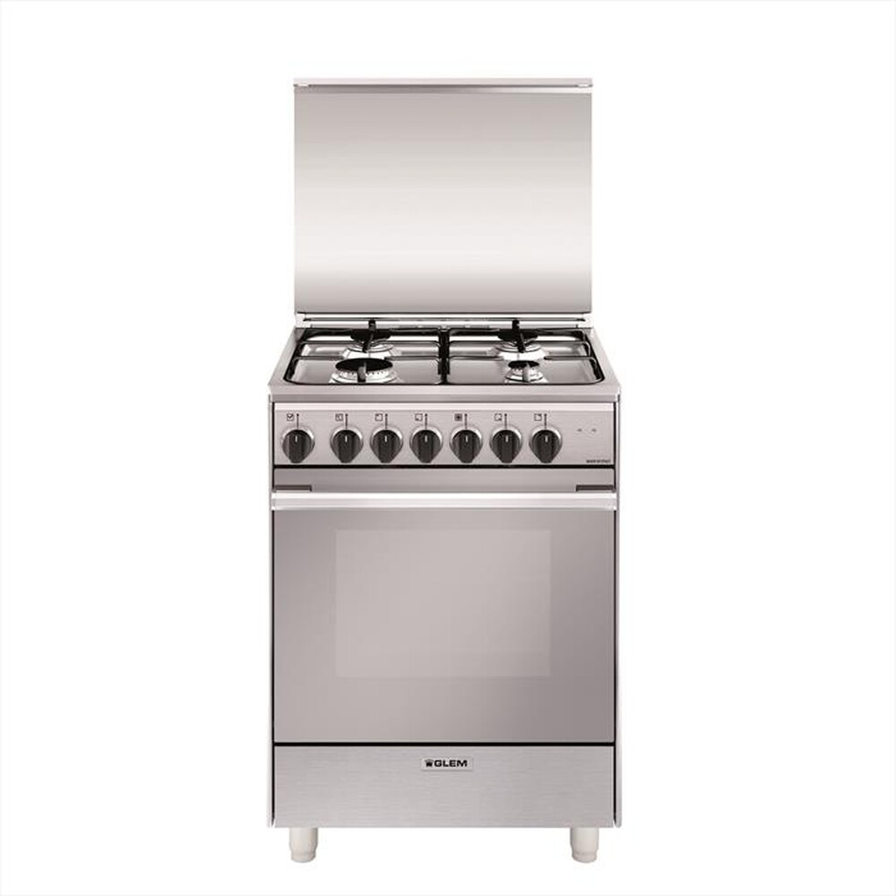 "GLEM GAS - Cucina a gas U654MI6 Classe A-INOX"