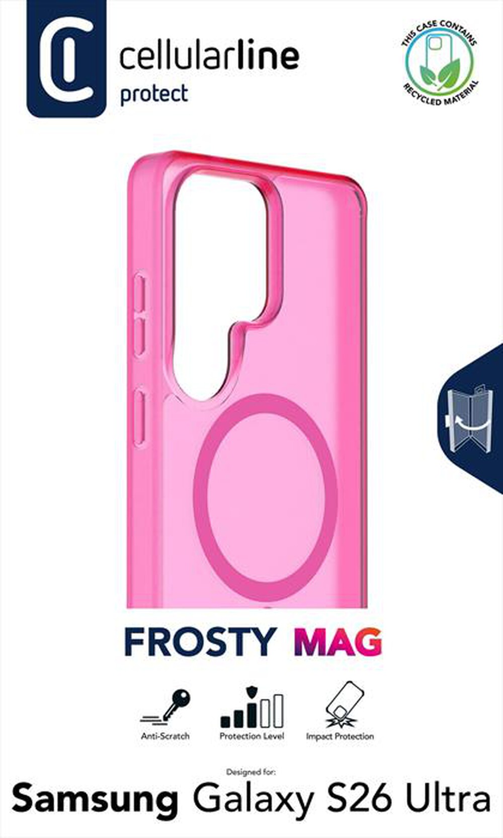 Immagine del prodotto CELLULARLINE - Cover a guscio FROSTY MAG per Galaxy S26 Ultra-Trasparente