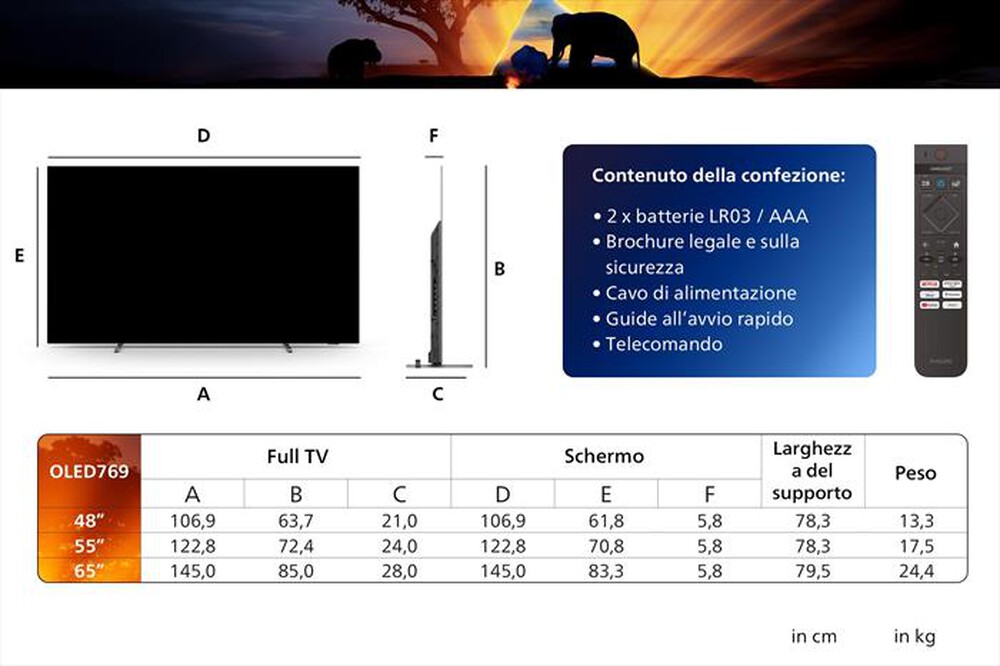 Immagine del prodotto PHILIPS - Smart TV OLED UHD 4K 65" 65OLED769/12-Black
