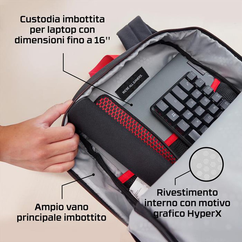 "HYPERX - ZAINO DELTA-Nero"