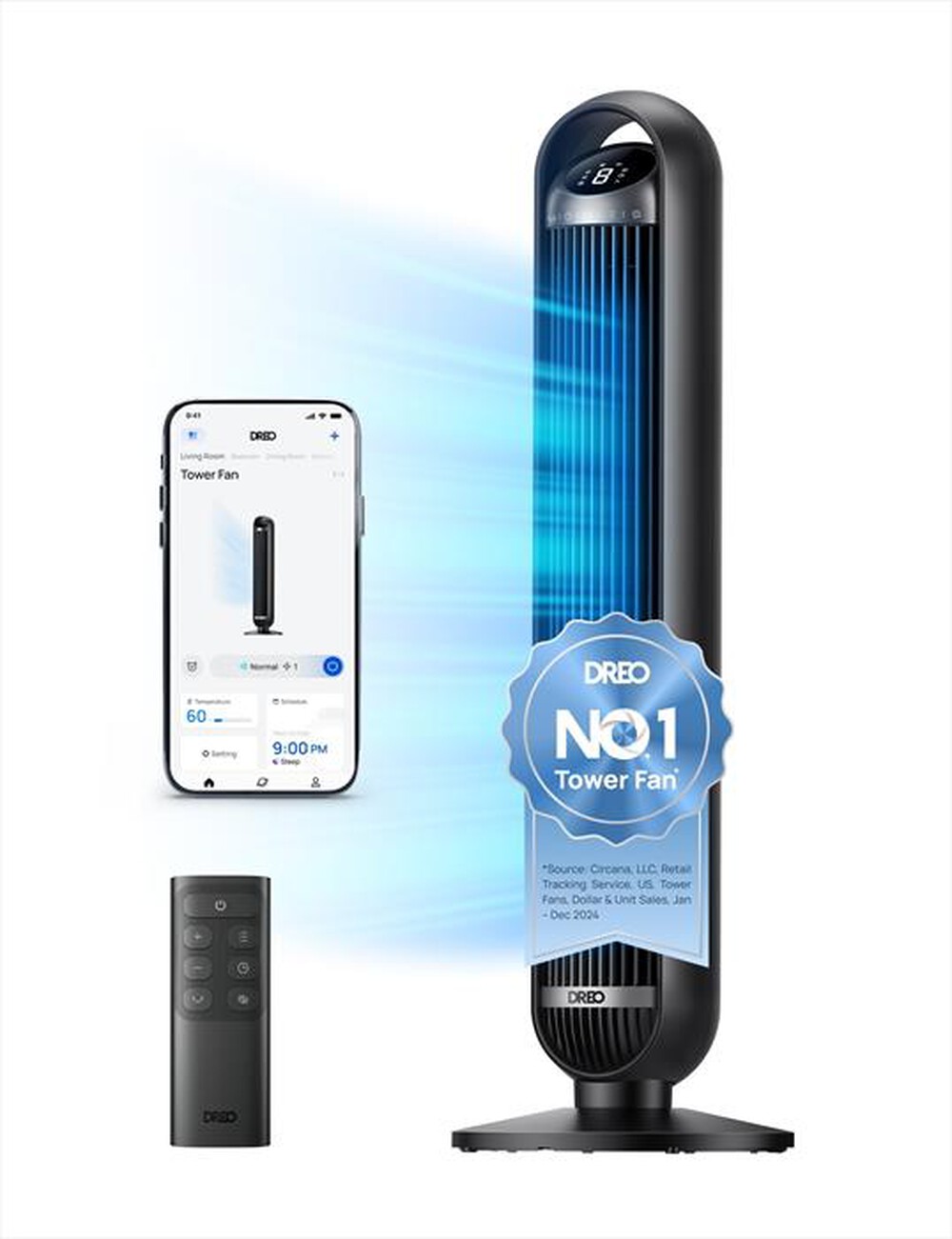 Immagine del prodotto DREO - Ventilatore TOWER FAN 413S-nero