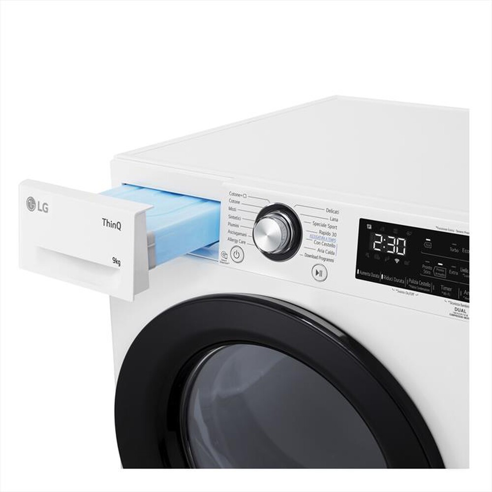 "LG - Asciugatrice RH90V9AVBN 9 Kg Classe A+++-Bianca"