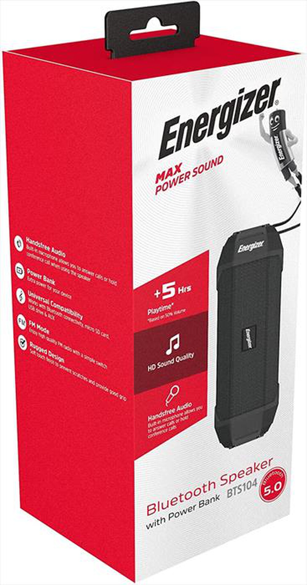 Immagine del prodotto ENERGIZER - BST104 SPEAKER PORTATILE BLUETOOTH-NERO