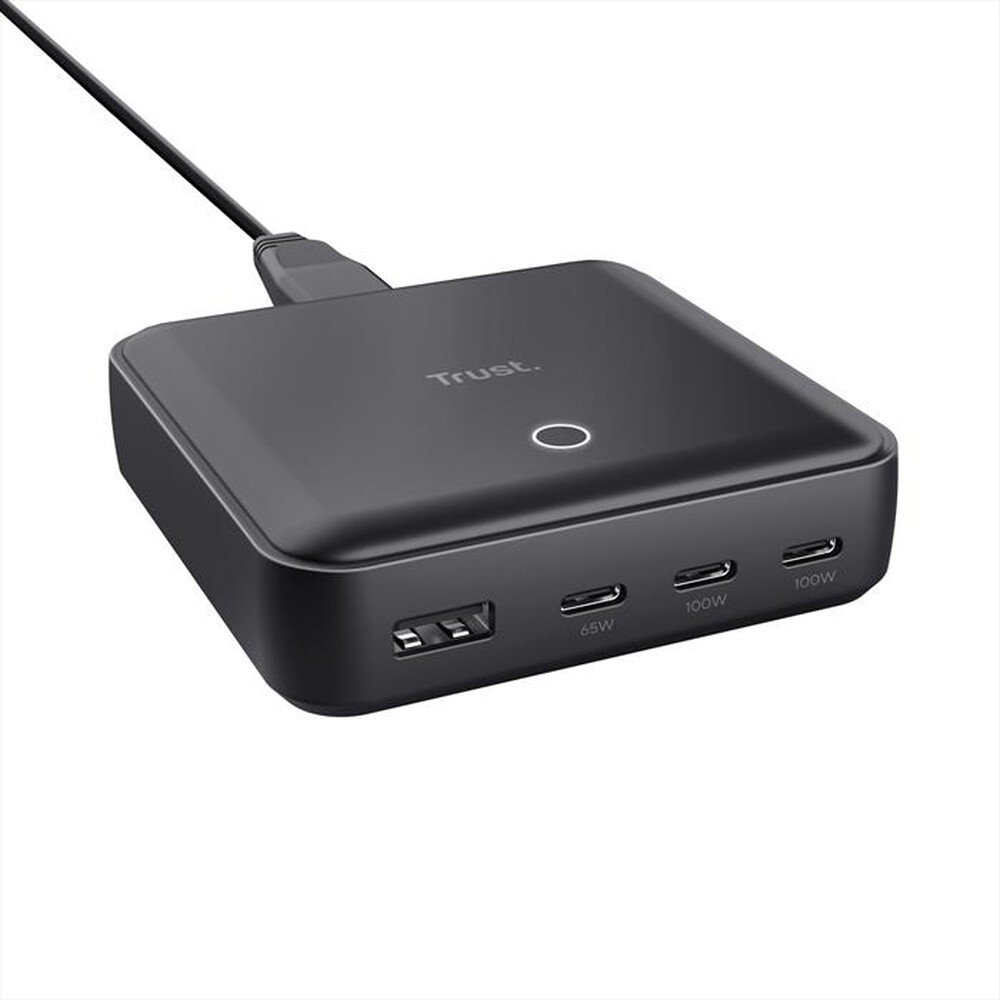 "TRUST - MAXO 100W 4-PORT DESKTOP CHARGER-Black"