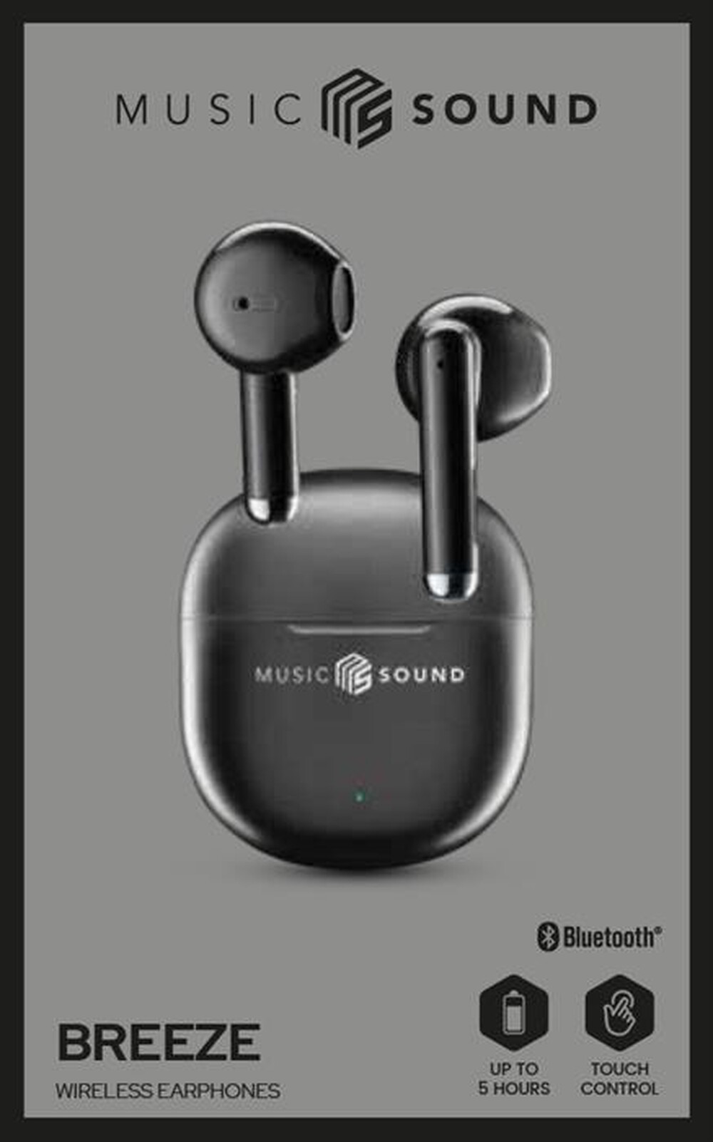 Immagine del prodotto MUSIC SOUND - Auricolare Bluetooth a capsula BREEZE-Nero