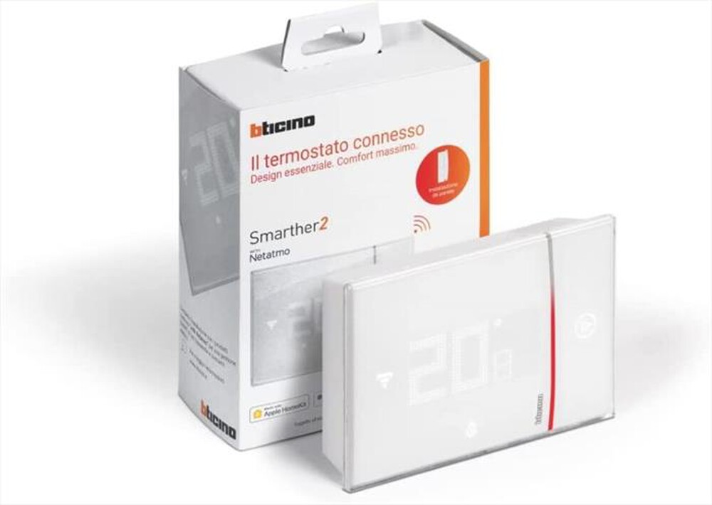 Immagine del prodotto BTICINO - SMARTHER2 + ROUTER FASTWEB + SIM DA PARETE-White