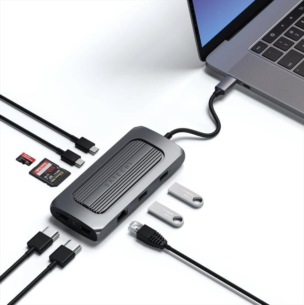 "SATECHI - USB-C MULTIPORT MX ADAPTER-grigio"