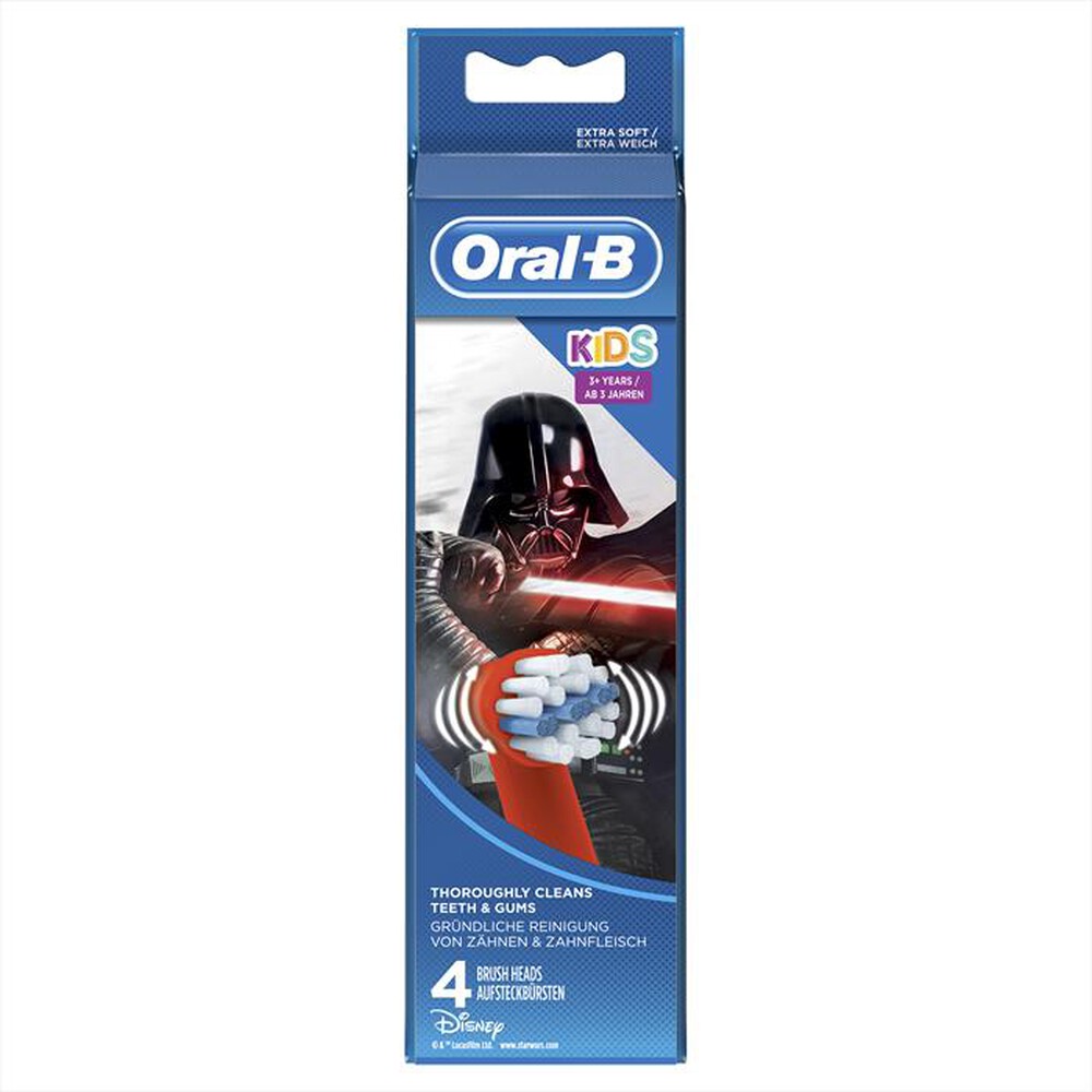 "ORAL-B - Kids Testine Star Wars, 4 Pezzi-Rosso"