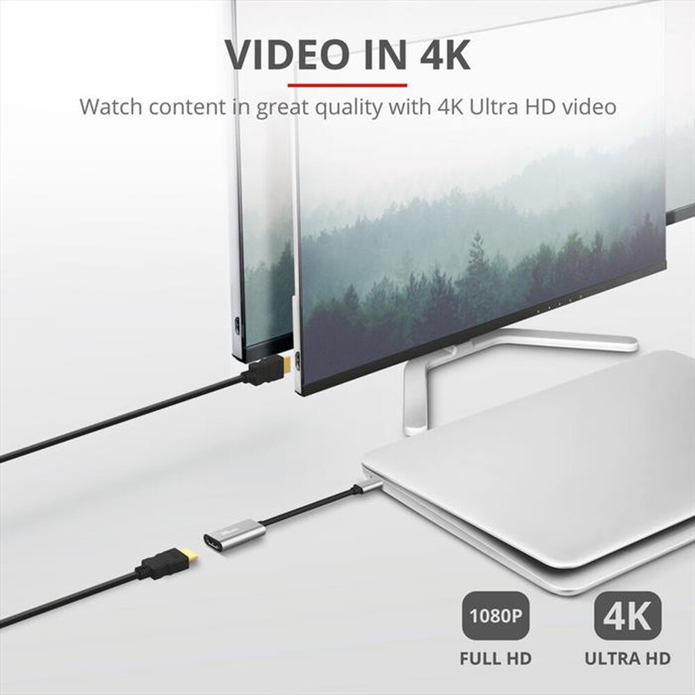 "TRUST - DALYX USB-C HDMI ADAPTER-Grey/Black"