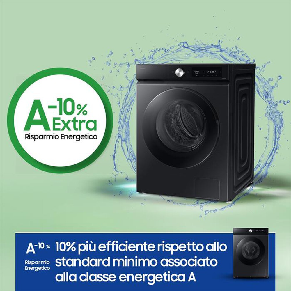 "SAMSUNG - Lavasciuga WD11DB7B85GBU3 11/6 Kg Classe A-nera con oblò e display nero"