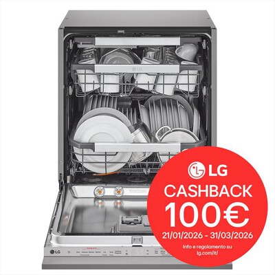 LG - Lavastoviglie QUADWASH DB475TXS Classe A 14coperti-Acciaio