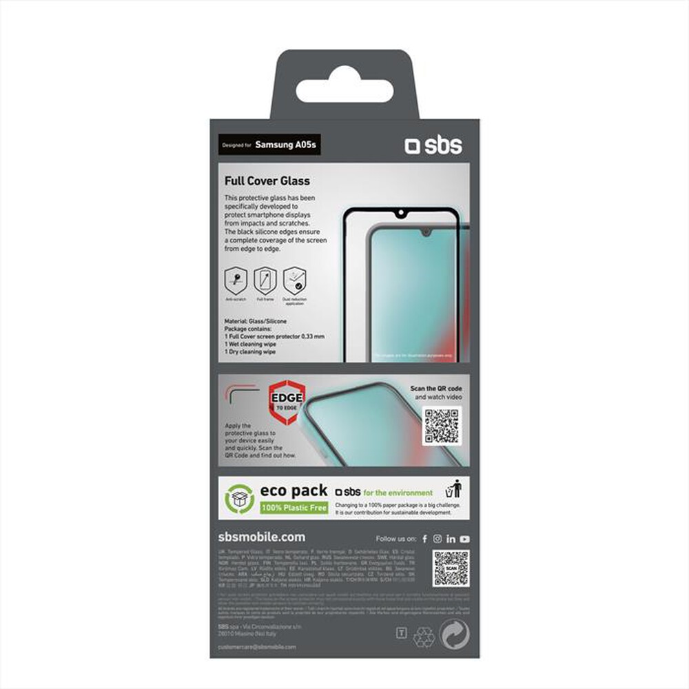 "SBS - Screen protector TESCRFCSAA05S per Samsung A05s-Nero"