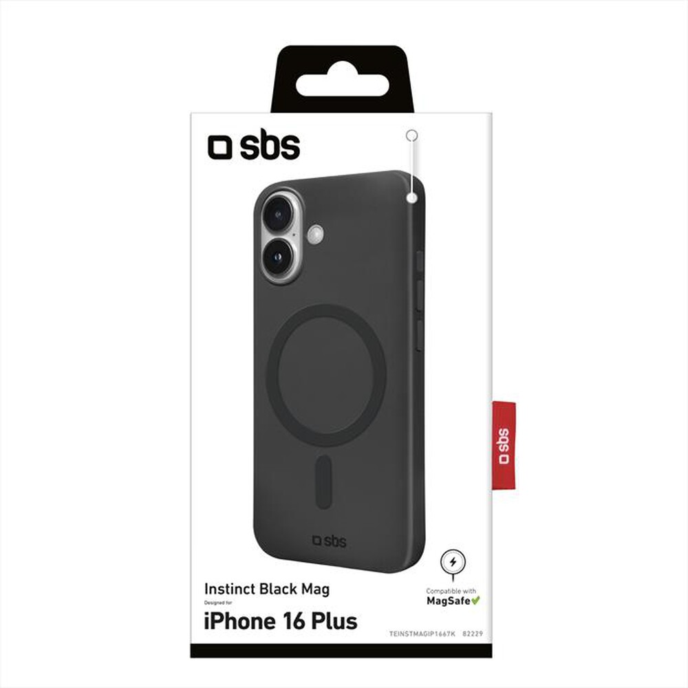 "SBS - Cover Instinct Mag iPhone 16 Plus TEINSTMAGIP1667K-Nero"