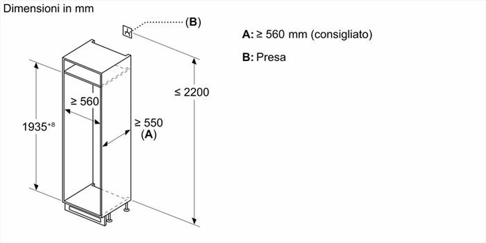 Immagine del prodotto BOSCH - Frigorifero Combinato KIN965SE0 Classe E-Bianco