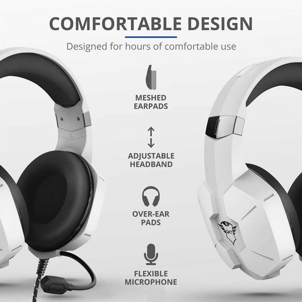 "TRUST - GXT323W CARUS HEADSET PS5-White/Black"