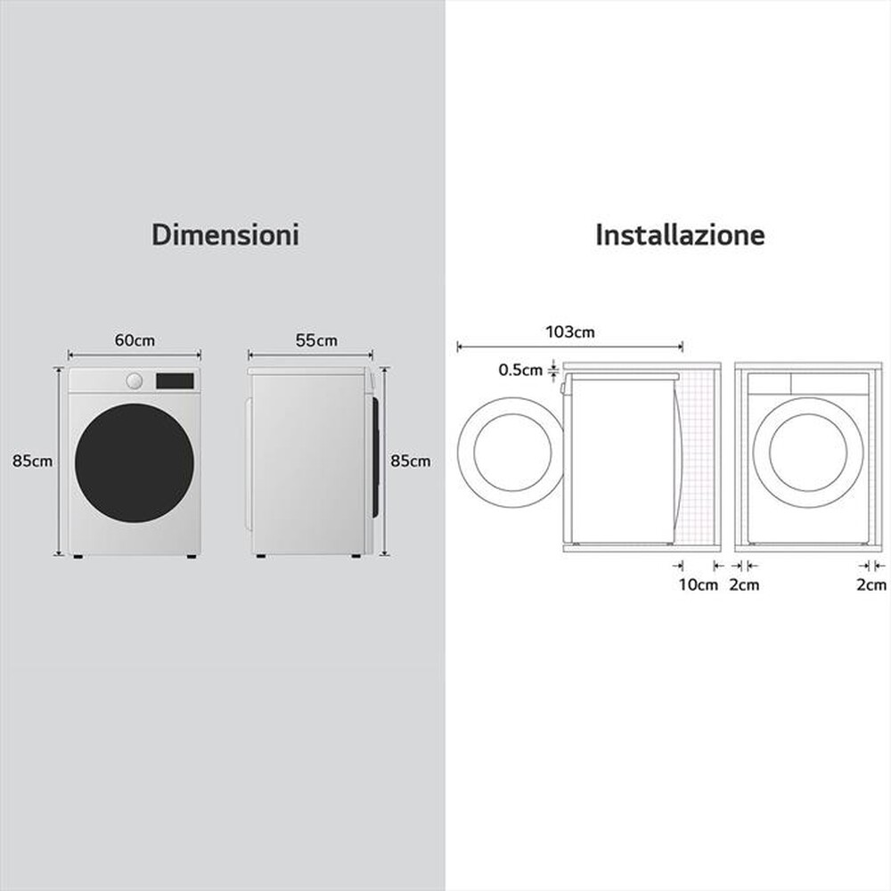 Immagine del prodotto LG - Lavasciuga W4NX1095NWB 6 MOTION 9/5KG Classe A-Essence White