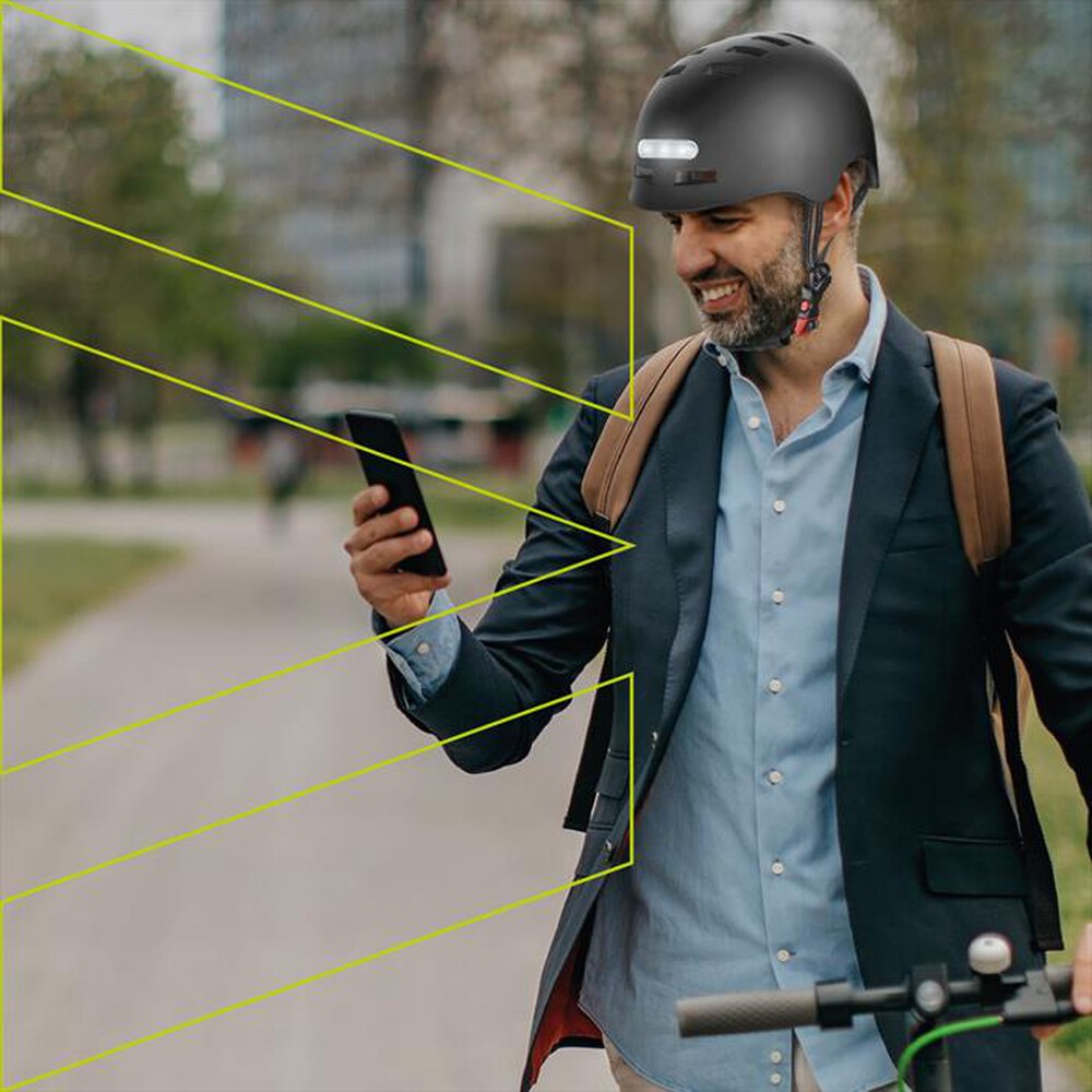 Immagine del prodotto NEWRBAN - Casco per adulti con led Taglia M NEWMLEDHELMETMK-Nero