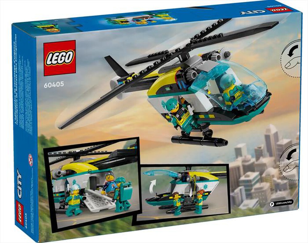 "LEGO - CITY Elicottero di soccorso di emergenza - 60405-Multicolore"