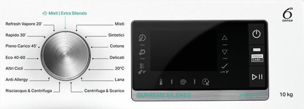 "WHIRLPOOL - Lavatrice SUPREME SILENCE W6 W045WB IT 10 Kg - B-Bianco"