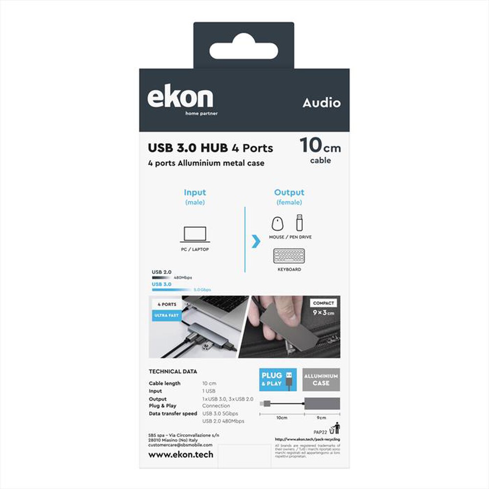 "SBS - Hub USB ECITHUB320USBIN"