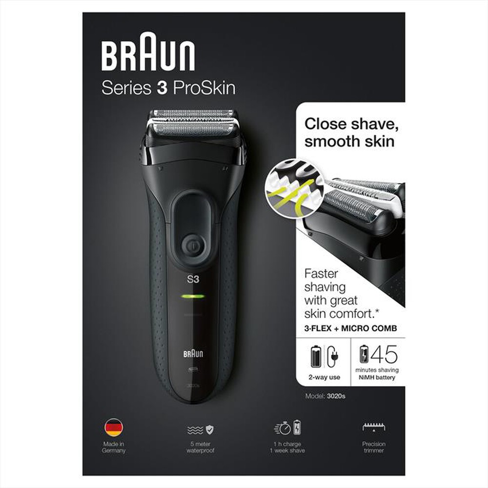"BRAUN - SERIES 3 PROSKIN 3020S-NERO"