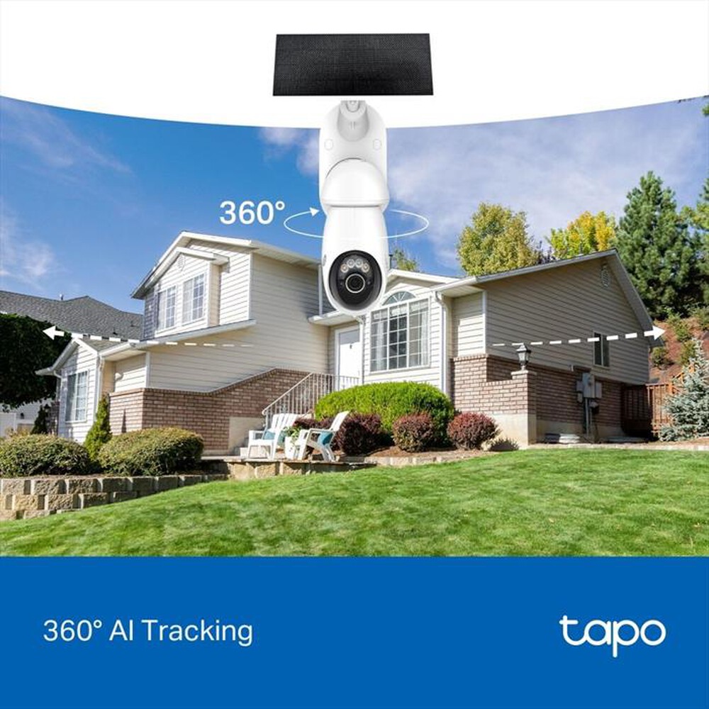 Immagine del prodotto TP-LINK - Telecamera 4K 8MP motorizzata con pannello solare-bianco