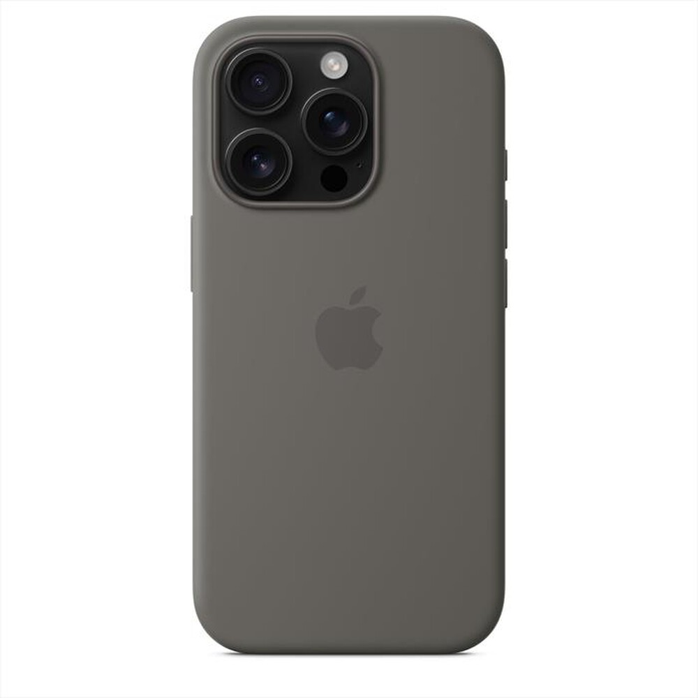 "APPLE - Custodia MagSafe in silicone per iPhone 16 Pro-Grigio Pietra"