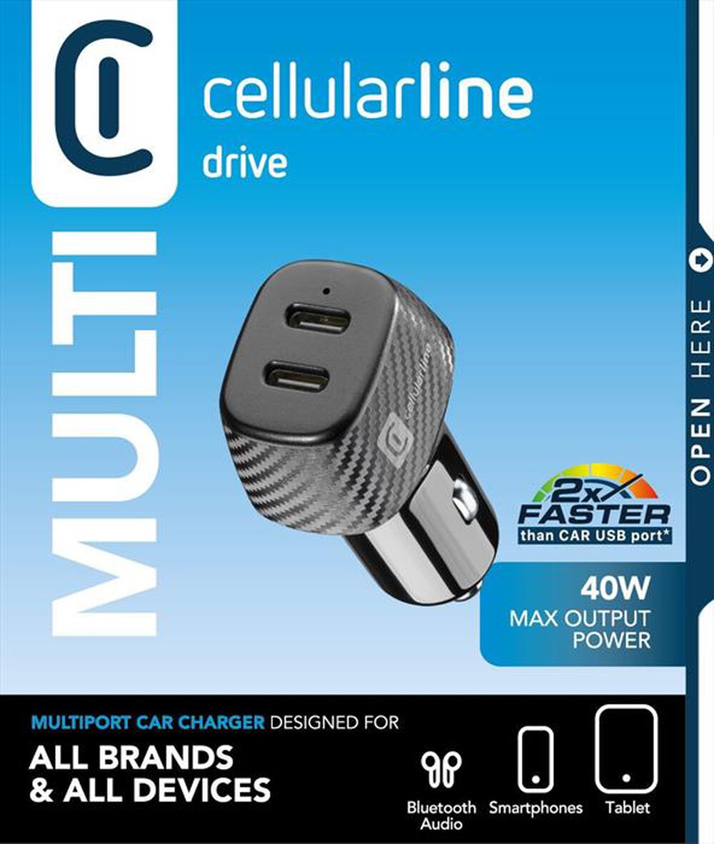 Immagine del prodotto CELLULARLINE - Caricatore da rete CBRUSB2PD40WK-Nero