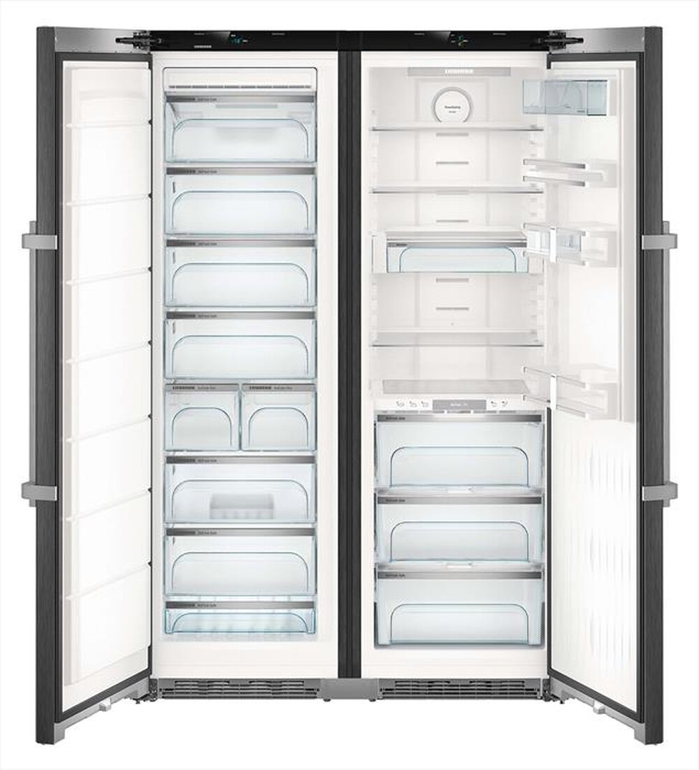 "LIEBHERR - Frigorifero side by side SBSBS 8683-21 Classe D-Acciaio nero"