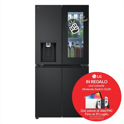 LG - Frigorifero 4 porte GMG860EPBE Classe E 508L-Black