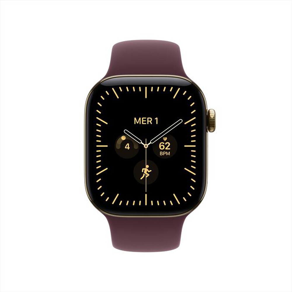 Immagine del prodotto APPLE - Watch Series 12 GPS + Cellular 42mm Titanio Oro-Sport Band Borgogna - M/L