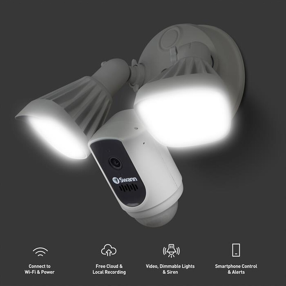 "SWANN - FLOCAM FULL HD CON FARETTI-WHITE"