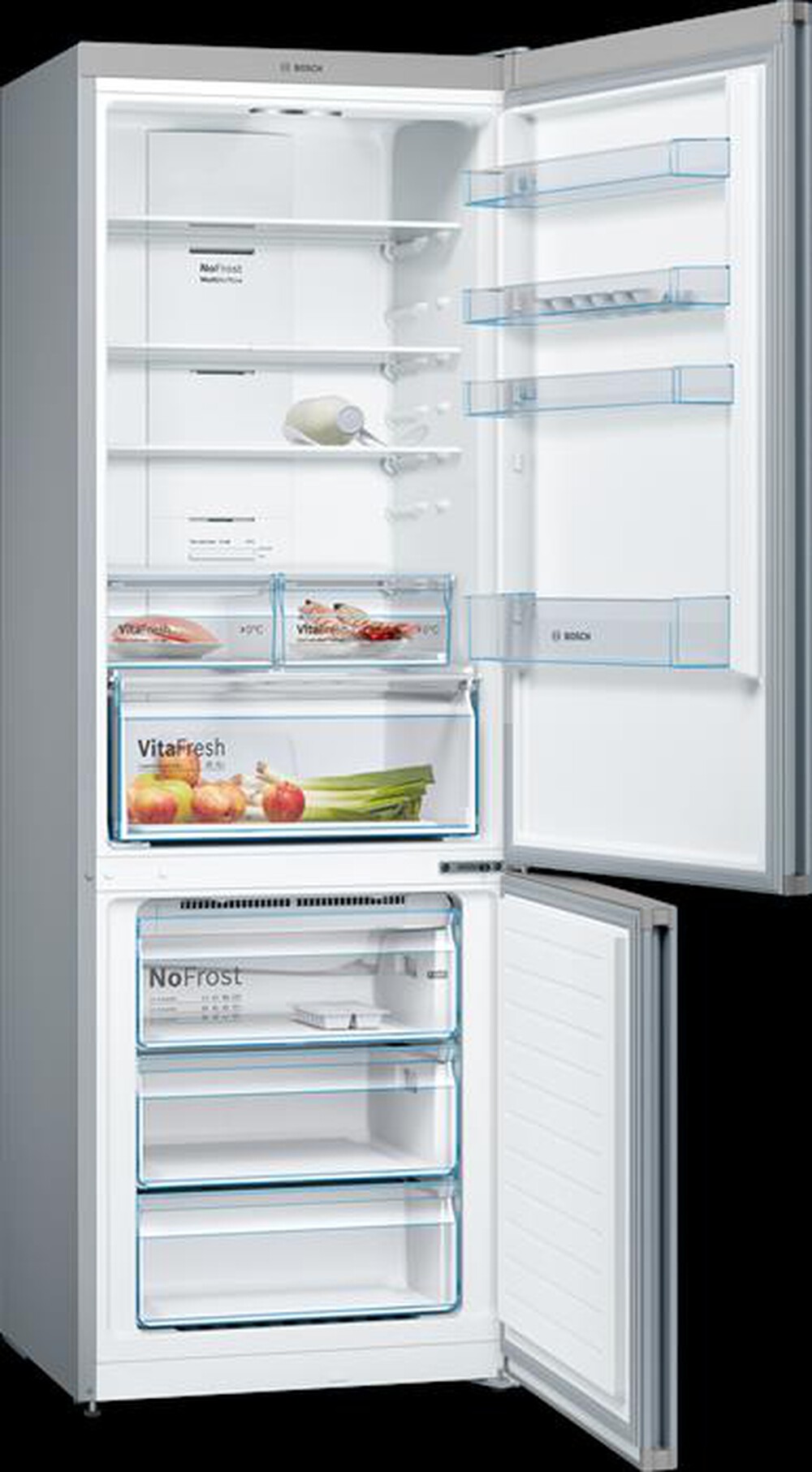 "BOSCH - Frigorifero combinato KGN493LDC Classe D 438 lt-Metal look"