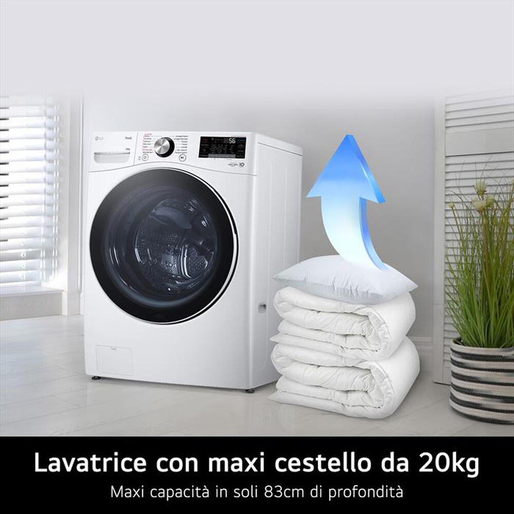 "LG - Lavatrice AI DD F0P3020TSWC XL 20kg Classe B-Bianco"
